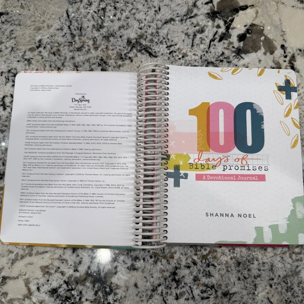 Shanna‎ Noel 100 Days of Bible Promises Devotional Journal DaySpring NEW